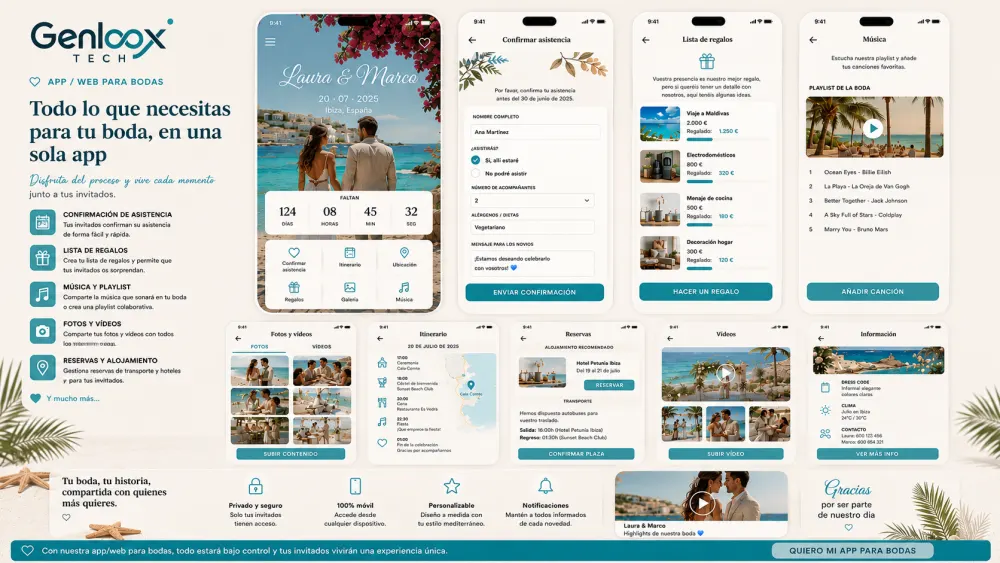 Bodas Web & móvil: "Plantillas que se adaptan a tu gran día”