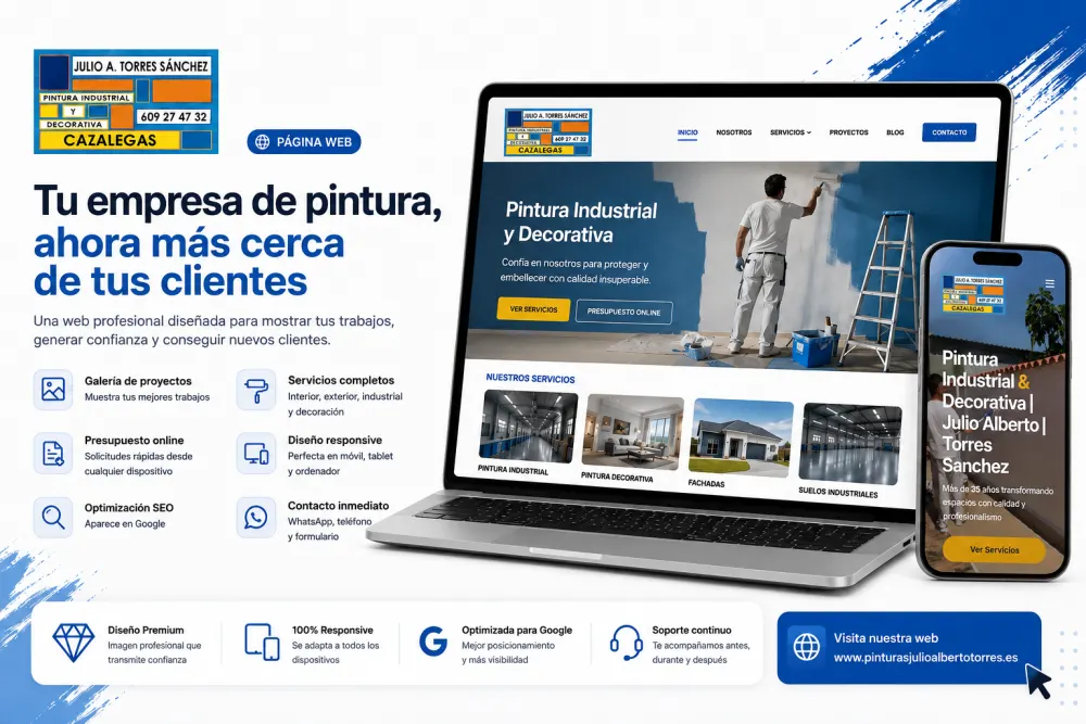Web "Pinturas Industrial y Decorativa" Julio Alberto Torres